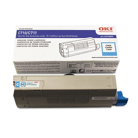 Oki 44318603 Toner, 11,500 Page-Yield, Cyan 44318603